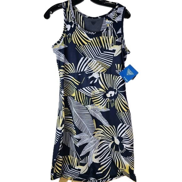 Columbia Dresses & Skirts - Columbia Womens Medium NWT $50 Midway Bay Sleeveless Dress Blue Yellow Hawaiian